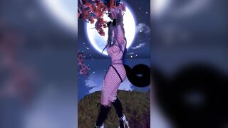 Puppy Girl Dancing in the Moonlight