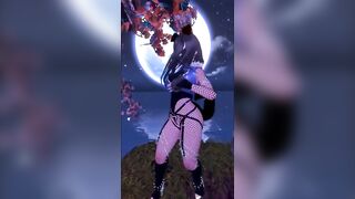 Puppy Girl Dancing in the Moonlight
