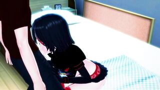 Ryuko Matoi Giving Blowjob and getting Mouth Fucked.