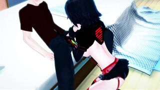 Ryuko Matoi Giving Blowjob and getting Mouth Fucked.