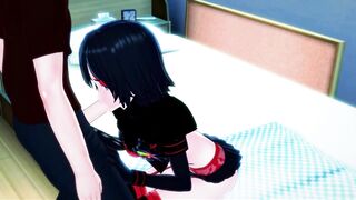 Ryuko Matoi Giving Blowjob and getting Mouth Fucked.