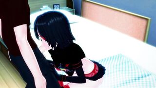 Ryuko Matoi Giving Blowjob and getting Mouth Fucked.