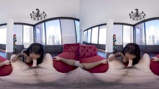 Full VR Black Chick Deepthroat Dick