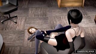 3D Animation Sexy Futa Footjob and Sex