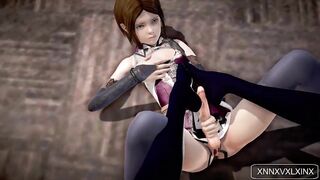 3D Animation Sexy Futa Footjob and Sex