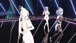 【r-18 MMD】Genshin Impact Ganyu, Ningguang Dance