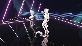 【r-18 MMD】Genshin Impact Ganyu, Ningguang Dance