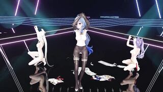 【r-18 MMD】Genshin Impact Ganyu, Ningguang Dance