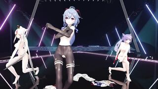 【r-18 MMD】Genshin Impact Ganyu, Ningguang Dance