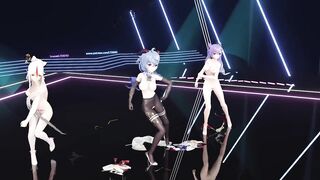 【r-18 MMD】Genshin Impact Ganyu, Ningguang Dance