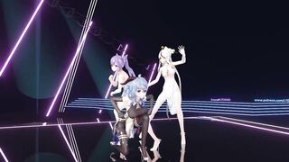【r-18 MMD】Genshin Impact Ganyu, Ningguang Dance