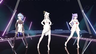 【r-18 MMD】Genshin Impact Ganyu, Ningguang Dance