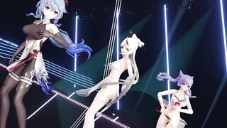 【r-18 MMD】Genshin Impact Ganyu, Ningguang Dance