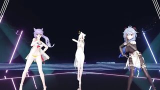 【r-18 MMD】Genshin Impact Ganyu, Ningguang Dance