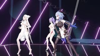 【r-18 MMD】Genshin Impact Ganyu, Ningguang Dance