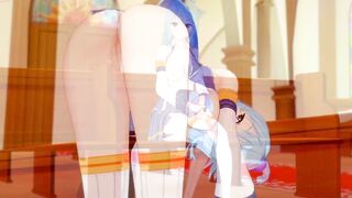 Aqua getting Doggystyle Fucked on Church
