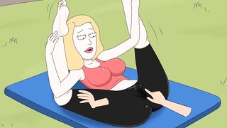 Rick and Morty - a way back Home - Sex Scene only - Part 37 Beth Yoga Masturbation by LoveSkySanX