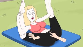 Rick and Morty - a way back Home - Sex Scene only - Part 37 Beth Yoga Masturbation by LoveSkySanX