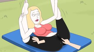 Rick and Morty - a way back Home - Sex Scene only - Part 37 Beth Yoga Masturbation by LoveSkySanX