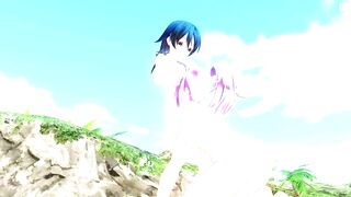 3D HENTAI YURI Schoolgirls come to the Beach to Lick Pussies