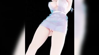 【r-18 MMD】Genshin Impact Eula Transparent Dress