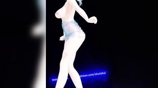 【r-18 MMD】Genshin Impact Eula Transparent Dress