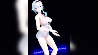 【r-18 MMD】Genshin Impact Eula Transparent Dress
