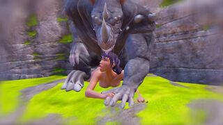 Anal Sex for Furry Sex Gied with a Monster