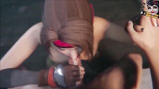 BLOWJOB CUM on TONGUE Jessie Finishes Handjob FINAL FANTASY Cartoon Blowjobs 3D POV Oralsex Cumshot