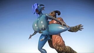 Sexy Furry FUTA Chubby Blue Dragon Takes a Huge Cock Cock 3D Yiffalicious