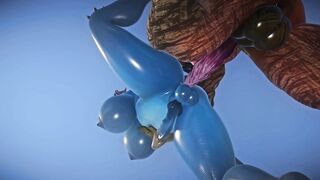 Sexy Furry FUTA Chubby Blue Dragon Takes a Huge Cock Cock 3D Yiffalicious