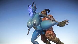 Sexy Furry FUTA Chubby Blue Dragon Takes a Huge Cock Cock 3D Yiffalicious
