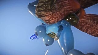 Sexy Furry FUTA Chubby Blue Dragon Takes a Huge Cock Cock 3D Yiffalicious