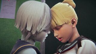 School Girlfriend Rubs High School Girl's Pussy