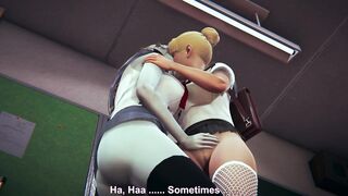 School Girlfriend Rubs High School Girl's Pussy