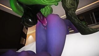 Furry Big Blue Chubby Dragon's Butt and Monster Cock Yiffalicious