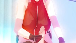 Crossing Lust Part 1 - Sakura Giving a Handjob