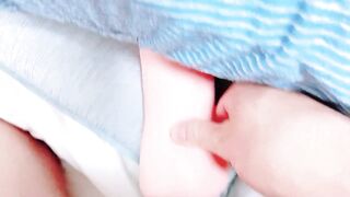 【個人撮影・喘ぎ声あり】　変態素人大学生　腰振りオナニー　コンドームつけてオナホにたくさん射精　日本人　デカチン　手コキ