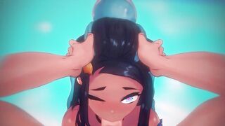 Gym Leader Nessa Gets BJ Cum Blast, it was Effective