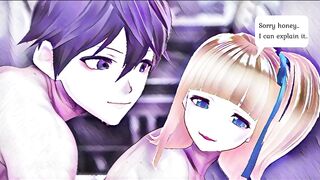 Japan Wife Hina Cheating on Husband with Neighbour and Takes Cum all over her Face | Hentai Porn
