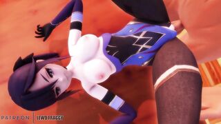 Genshin Impact - Mona Fucked on the Table [UNCENSORED HENTAI 4K R-18 MMD]