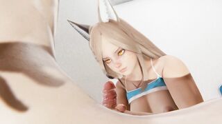 Furry Girl Jerks off a Pumped-up Friend, and her Husband Watches [3d Hentai Uncensored]