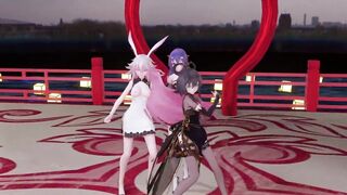 【R18-MMD】Honkai Impact x VOCALOID Yae Sakura 八重樱 洛天依 LUO TIANYI 桃源恋歌