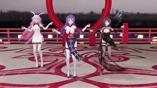 【R18-MMD】Honkai Impact x VOCALOID Yae Sakura 八重樱 洛天依 LUO TIANYI 桃源恋歌