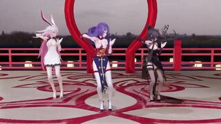 【R18-MMD】Honkai Impact x VOCALOID Yae Sakura 八重樱 洛天依 LUO TIANYI 桃源恋歌
