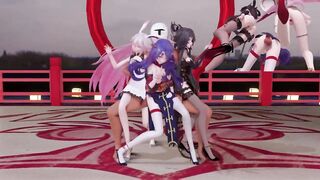 【R18-MMD】Honkai Impact x VOCALOID Yae Sakura 八重樱 洛天依 LUO TIANYI 桃源恋歌