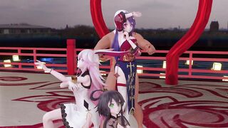 【R18-MMD】Honkai Impact x VOCALOID Yae Sakura 八重樱 洛天依 LUO TIANYI 桃源恋歌