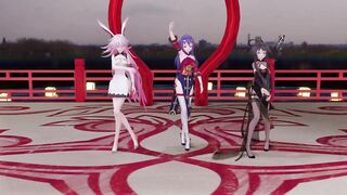 【R18-MMD】Honkai Impact x VOCALOID Yae Sakura 八重樱 洛天依 LUO TIANYI 桃源恋歌