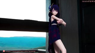 【r-18 MMD】Genshin Impact Raiden Shogun Baal 雷电将军 - WiggleWiggle