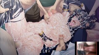 PORN SLUT WIFU BEING FUCKED BY MANY PEOPLE HOT GANBANGHER SIMP HUSBU RUBBING HIS TINY PATHETIC COCK